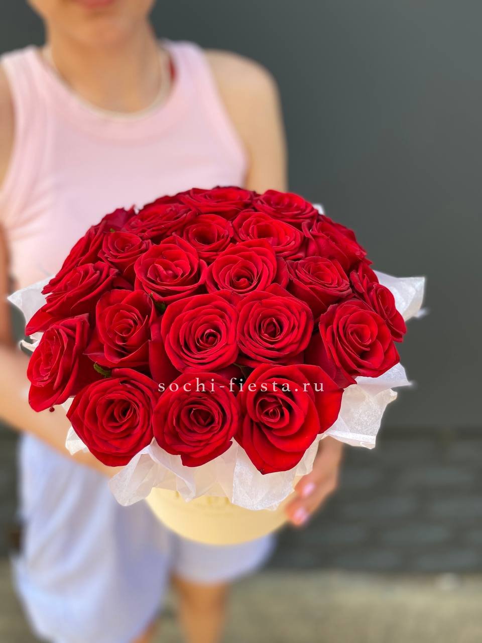 свадебная композиция с пионами и эустомой в Невинномысске