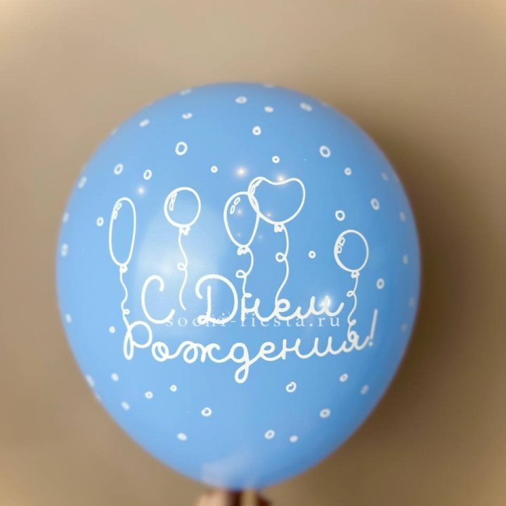 Гелиевый латексный шар С днем рождения! матовый в Невинномысске