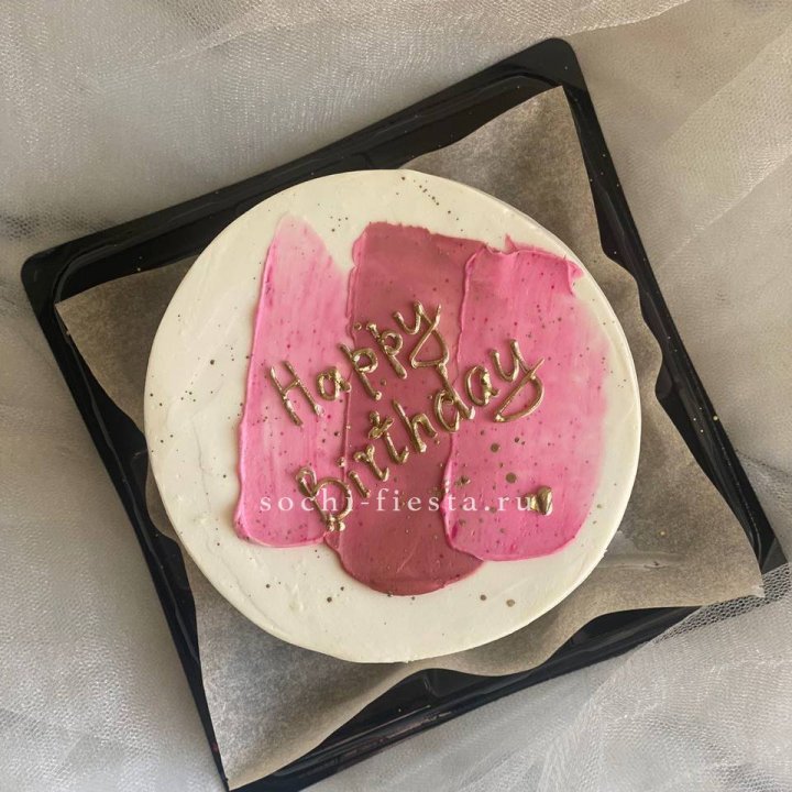 Бенто-торт "С днём рождения" пастель с доставкой в Невинномысске