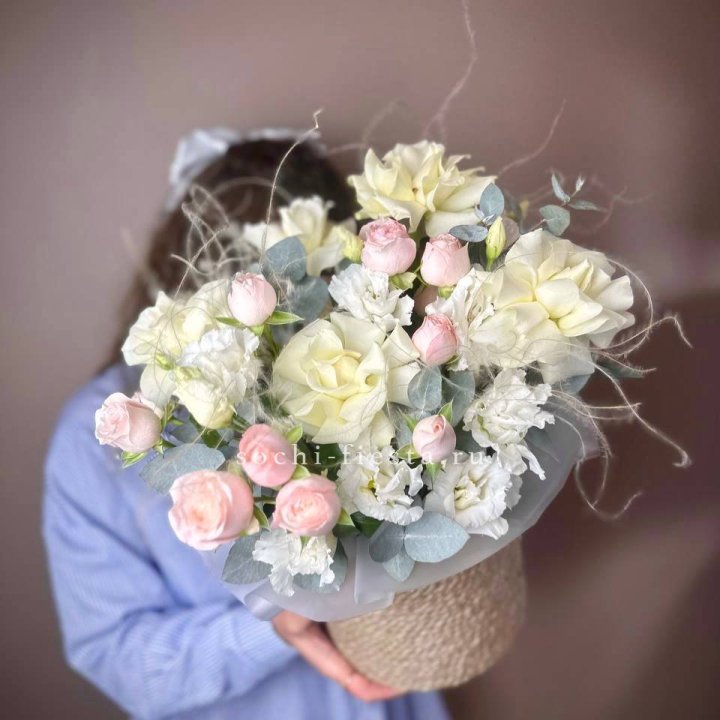 Авторский бокс "Милена" в джутовом кашпо в Невинномысске