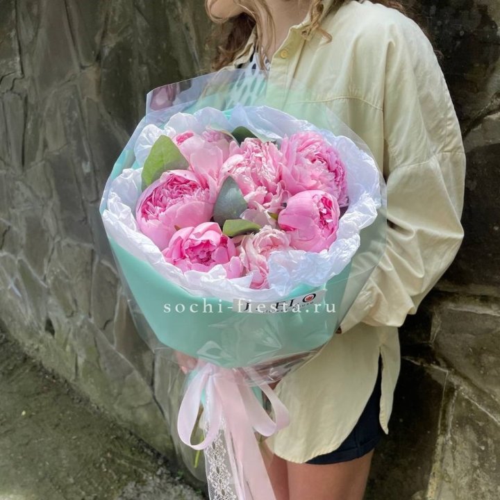 7 зефирных пионов в фоамиране в Невинномысске