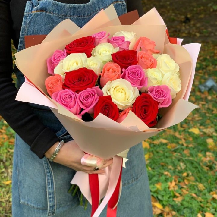 25 роз "Карусель" в Невинномысске