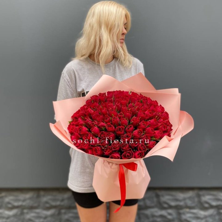 101  красная кенийская роза  с доставкой в Невинномысске