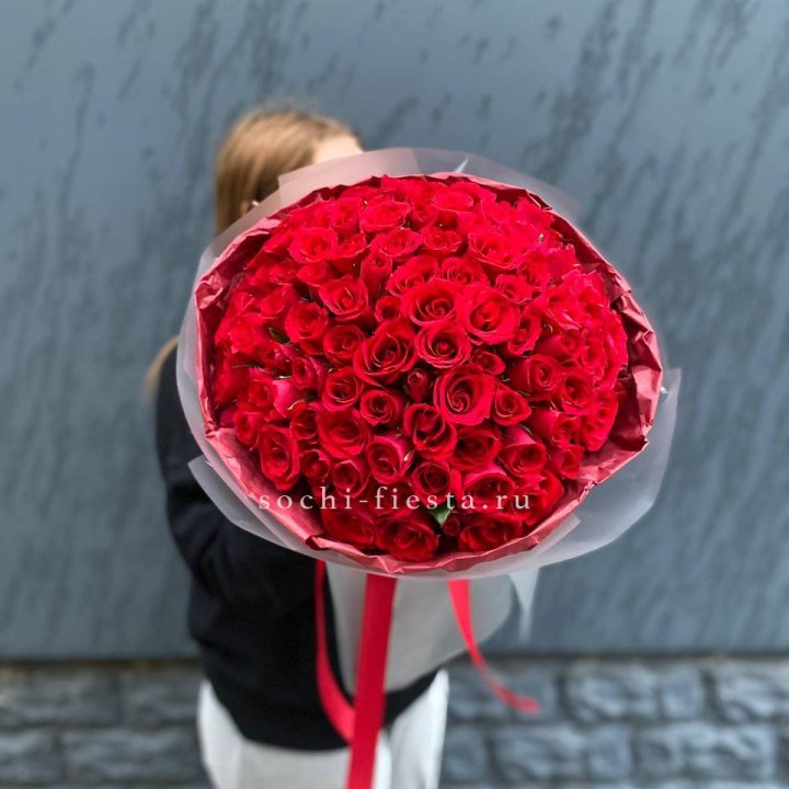 101  красная кенийская роза  с доставкой в Невинномысске