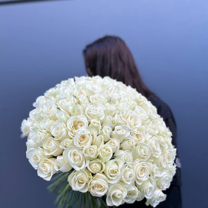 Охапка из 101 белой розы  в Невинномысске