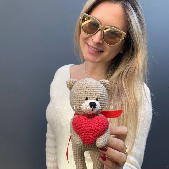 Мишка с сердцем ручной работы в Невинномысске