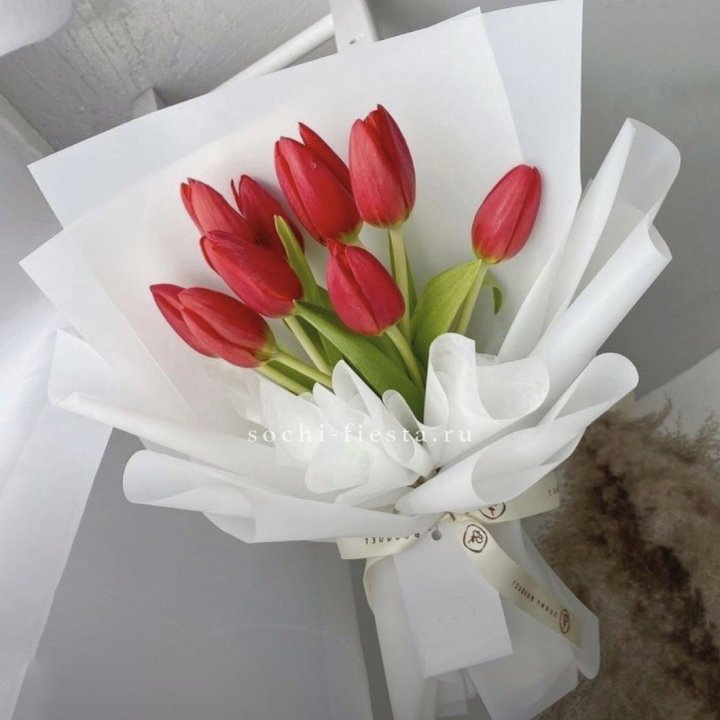 Букет красных тюльпанов в Невинномысске